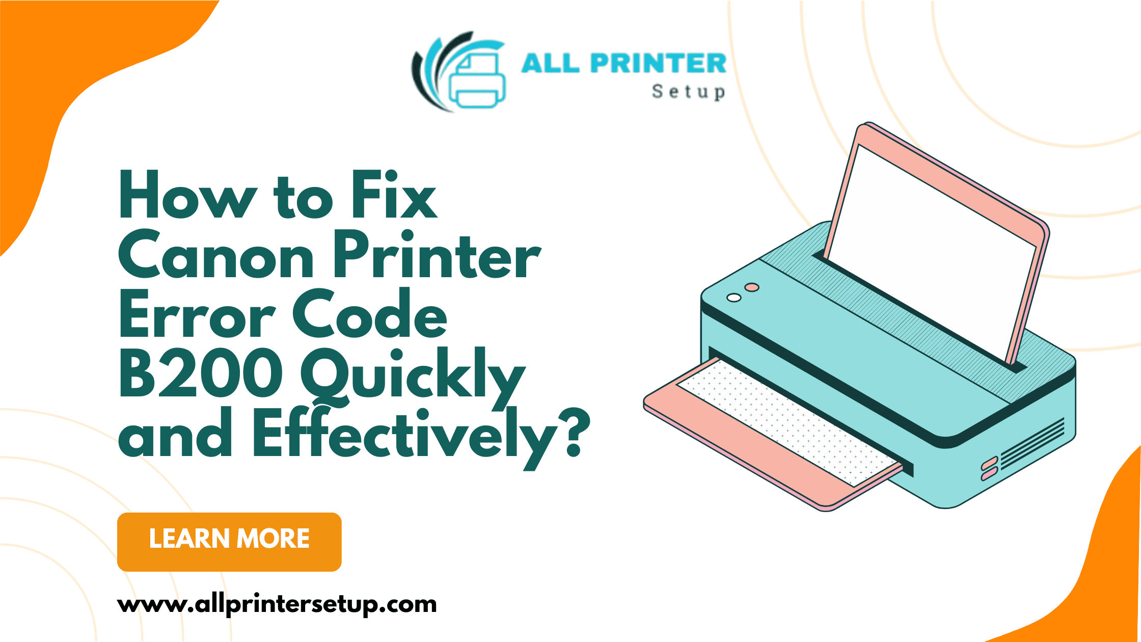 canon printer error code b200